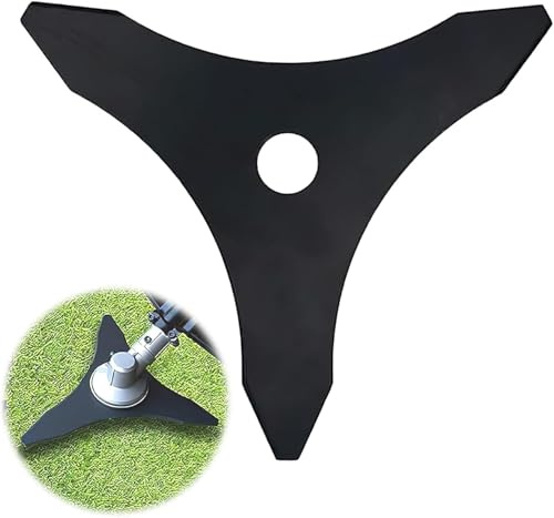 Cuchilla de 3 Dientes para Desbrozadora, Cuchilla Cortadora Diámetro 255 mm/Diámetro Orificio 25,4 mm/Espesor 1,5 mm, Tres Dientes Cortacésped Eléctrico Accesorios para Recortar Jardines Malezas