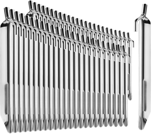 COM-FOUR® 48x Zelt-Heringe aus Stahl - robuste Erdnägel in V-Form für Camping und Outdoor - ideal für normalen Boden 170mm - V Profil