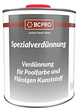 BCPRO Disolvente especial, diluyente para pintura de piscina (1 L)