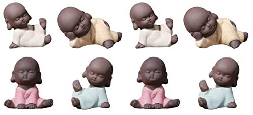STOBOK 8stücke Teiliges Zen Clay Tea Pet Dekoration Miniatur Figuren Für Wohnkultur Teezimmer Garten Und Büro Handgefertigte Yixing Kunstwerke