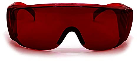 FreeMascot OD 4+ Lunettes de sécurité laser à longueur d'onde 190 nm-540 nm pour lumière laser typique 405 nm, 450 nm, 520 nm, 532 nm pour épilation, traitement laser, lunettes de protection des yeux
