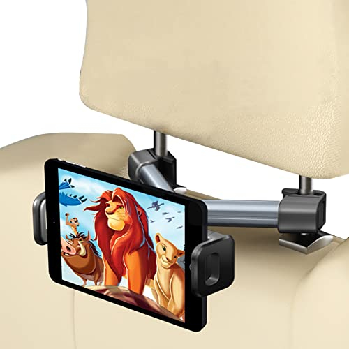 Homeet Soporte Tablet Coche Ajustable 360° Rotación Soporte Reposacabezas Automóvil Telescópico Universal Ajuste en V para 4~14 Pulgada Smartphones Ipads y etc