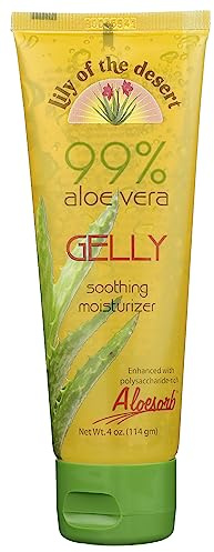 Lily Of The Desert 99% Aloe Vera Gelly Soothing Moisturizer, 4 Ounce (Pack of 3)