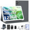 KADYBE Android Tablet 10 Zoll, 16(8+8) GB + 128GB(1TBTF), 2 in 1 Tablet mit Tastatur Stift und Maus, 5G WiFi Tablets PC, 21MP, Octa-Core 2.0GHz, 8000mAh, 1080FHD IPS, GPS, BT5 - Silber