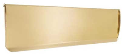 Infinity Decor 11” or 12” Victorian Letter Plate Tidy Inner Flap - Solid Brass Letterbox Internal Door Cover Plate (Polished Brass, 11)