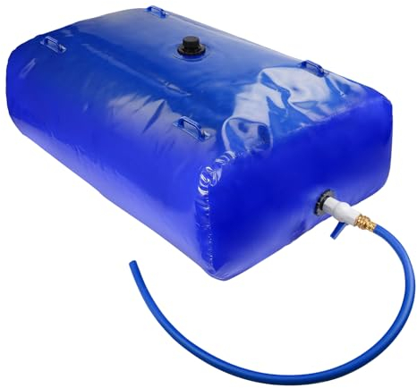TooTaci 1000L/264Gal Large Capacity Water Storage Bladder, Portable Water Tank with Hose and 3/4 Adapters, for Garden Watering, Drought Resistance, Agricultural Irrigation