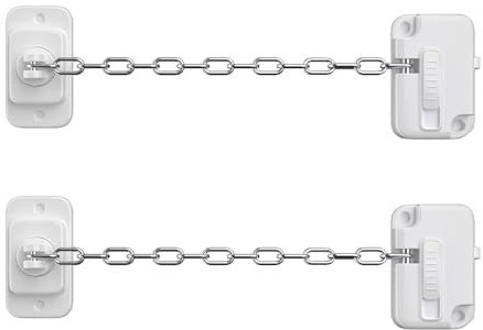 2 Pack Window Locks, Window Restrictors for UPVC, Window Safety Locks for Child Pets,Self Adhesive, Adjustable Window Lock No Drilling for Metal, Wooden, Sliding Window