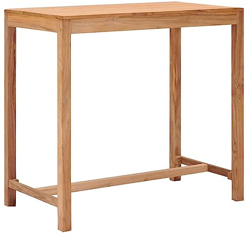 AJJHUUKI Outdoor Möbel Garten Bartisch 110x60x105cm Teakholz Massivholz Möbel