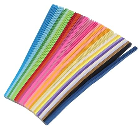 SUBLXPoten Origami Sterne Papier Papierstreifen Bunter Origami-Papierstern, doppelseitige Origami-Sterne, einfarbige Dekorationspapierstreifen, DIY-Handkunsthandwerk(Color:1350 pcs)