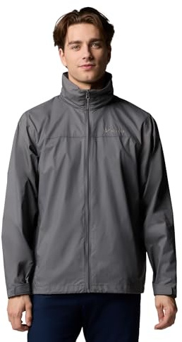 Columbia Mens Glennaker Lake II Rain Jacket, City Grey, Large