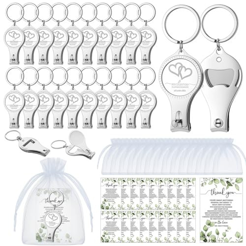 50-Pack Heart Bottle Opener & Nail Clipper Party Favors