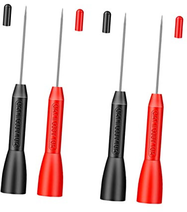 NAMOARLY 2 Paar Multimeter Prüfsonden Messspitzen Rücksonden Kit 2mm Aus Vernickeltem Edelstahl Und Messing Für Kfz Reparatur Und Oszilloskop