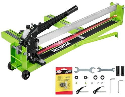 800mm/1000mm/1200mm Manual Tile Cutter for Ceramic and Porcelain with Laser Guide Durable All-Steel Frame Includes Bonus Spare Cutter Wheels Ideal Hand Tool for Tile Cutting (1000mm - 39.37 Inches)