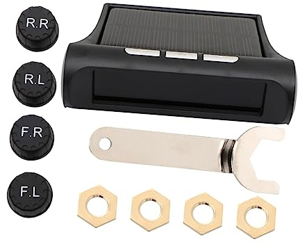 SEWOART Monitor della Pressione dei Pneumatici A Energia Solare di Monitoraggio della Pressione dei Pneumatici Tpms con Schermo A Colori