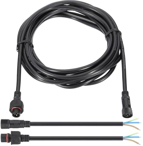 PATIKIL 16,4 Ft 5M 3-poliges Verlängerungskabel 18AWG Schwarz