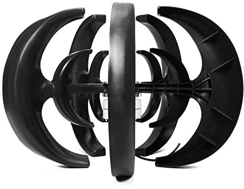 2000W 12V 24V Turbina Eólica Vertical 5 Cuchillas Aerogenerador con Controlador MPPT Sin Generador De Viento Ruido para Uso Doméstico,Barcos,Terrazas,CabañAs,Casas MóViles,Black-24V