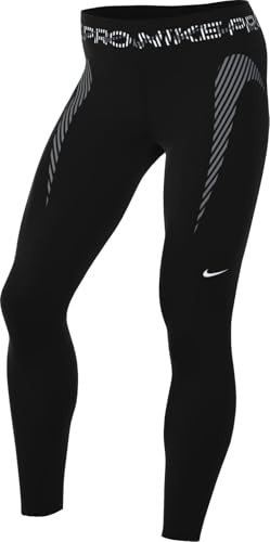 Leggings A 7/8 A Vita Media con Grafica Nike PRO – Donna, Black/Cool Grey/White, HJ1219-010, S