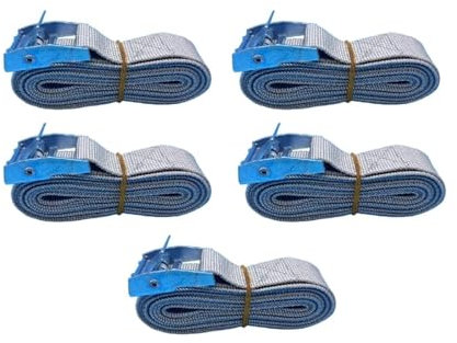 EDEDE Spanngurt, Zurrgurte 5 Stück 2 m Spannseil-Zurrgurt, starker Ratschengurt, Auto-päcktasche, Ladungszurrgurt, Zinklegierung, Zink-Nylon, 5 Farben für Transport(5PCGray-2M)