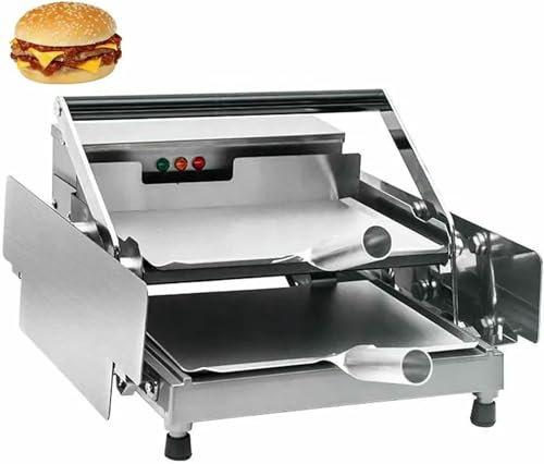 Commercial Automatic Hamburger Roaster, 800W Electric Double Layer Hamburger Making Machine, 0-300℃ Multifunctional Grill Hamburger Machine For Restaurant, Bakery