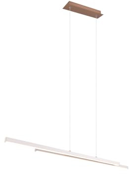 RL LIVE YOUR LIGHT LED-Pendelleuchte ODIO Metall Grey/Coffee, 110cm lang