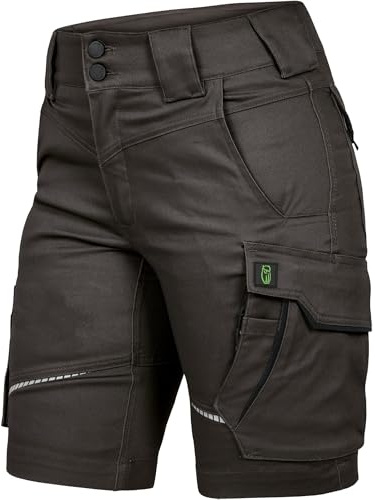 Leibwächter – Arbeitsshorts Damen Flex LINE – Robuste Cargo Hose mit Taschen – Handwerker Shorts – Berufsbekleidung – Multifunktionshose mit Reflektoren