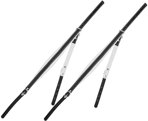 UKCOCO Accordion Strap White Flexible Premium Leather Adjustable Length Accordion Sling Bass Belt Washable Convenient for Outdoor Performances