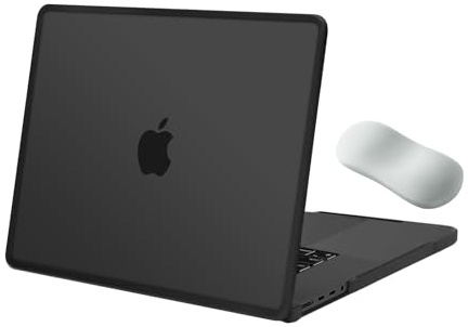 MOSISO Soft TPU Frame Case Compatible with MacBook Pro 16in, Black | Anti-Scratches&Anti-Fingerprints Hard Shell Compatible with MacBook Pro 16 inch Case M5 M4 M3 M2 M1 2026-2021&Wrist Rest