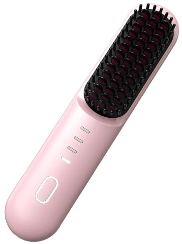 Tressify Kabellose Glätteisenbürste, 5000-mAh-Akku, Typ-C-Aufladung, tragbar, 7,9 x 4,6 cm