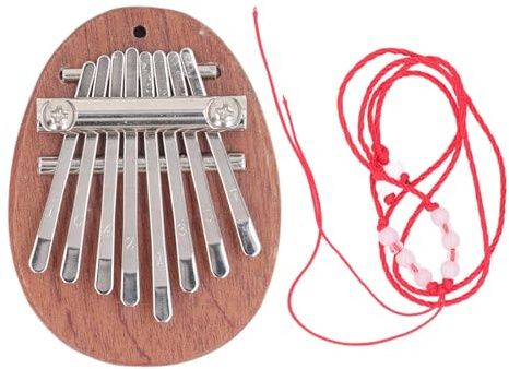 Kalimba Ainoli de 8 teclas, madera de caoba, teclas de aleación de acero, piano de pulgar portátil, mini instrumento musical para dedos para principiantes.