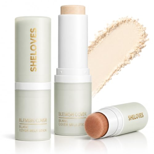 Changing Foundation Stick 2 in 1, 2-in-1 Farbwechselnder Foundation Stick mit Pinsel, Farbwechselnde Foundation für Natürliches Make Up, Foundation Reife Haut & Alle Hauttypen