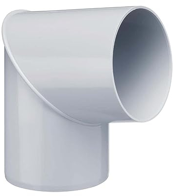INEFA Curva del tubo, angolo per downpipe, 80 gradi Casetta da giardino in plastica, connettore, grondaia-accessori 75mm grigio