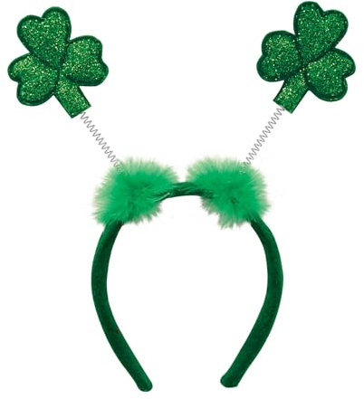 Glittered Shamrock Boppers - Green