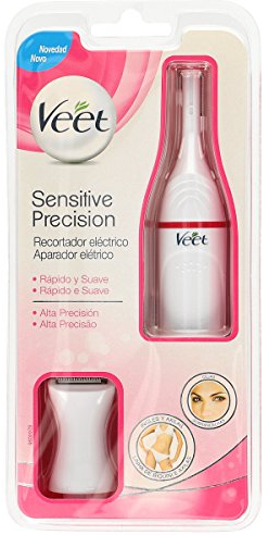 Veet Sensitive Precision - Recortador Eléctrico Depilador Mujer Zonas Sensibles, Bikini, Facial y Axilas, Blanco