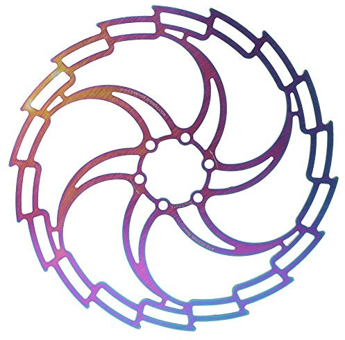 VGEBY Fahrrad Bremsscheibe, 203mm Sechs Schrauben Scheibenbremsen Rotor Hohl Bunt Ultraleicht scheibenbremse Fahrradzubehör (203mm)