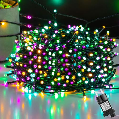 Ulinek 500LED 50M Luci Albero di Natale,Ghirlande Luminosa Esterno Colorate