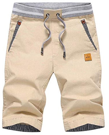 JustSun Pantaloncini Uomo Cotone Corti Con Tasche Estivi Cachi L