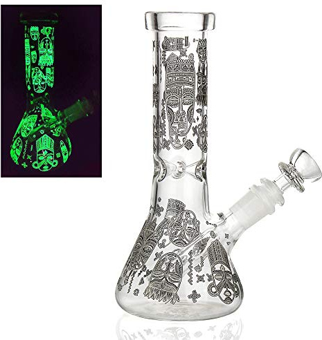 The7boX Handmade Bong Simple Glass Beaker Pipes Bong for Smoking 14.5mm Oil Rig Bubblers?-