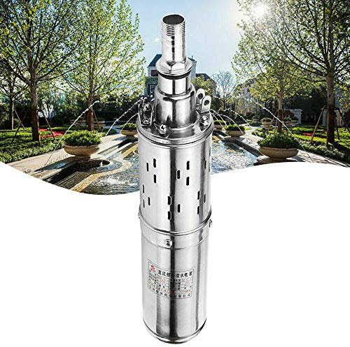 Pompe de puits - 180 W - 12 V CC - En acier inoxydable - Solaire - 1,2 m³/h - Pour l'agriculture, l'irrigation et le jardin industriel