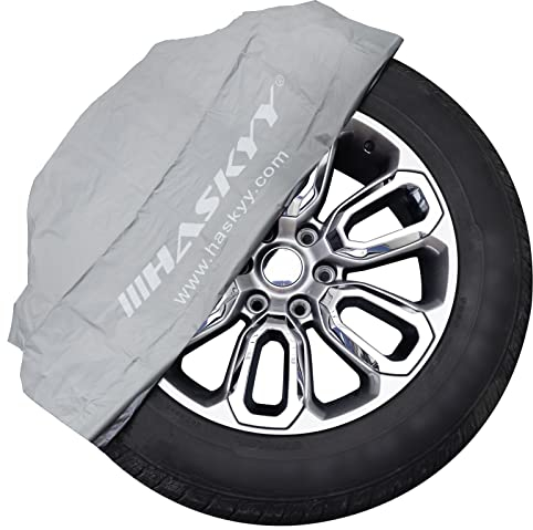 HASKYY Set Reifentüten Reifentaschen 110x110cm XXL 4 TLG. bis 22 Premium Reifen Schutzhülle Tüten Satz für Reifen Aufbewahrung, Transport und Lagerung - GRAU