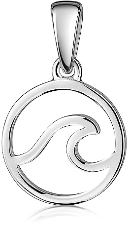 Materia Kleiner Wellen Anhänger Silber 925 Damen rund KA-48-Ohne Kette