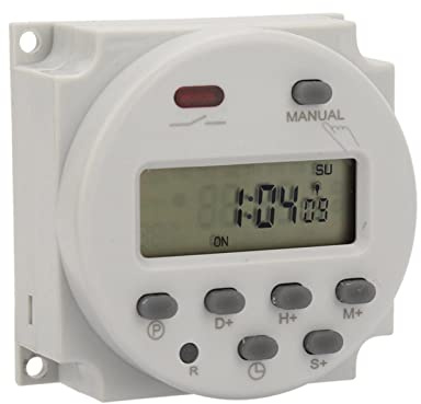 Acouto Zeitschaltuhr, 7 Tage Programmierbar, Digitaler Zeitschalter (5V DC)