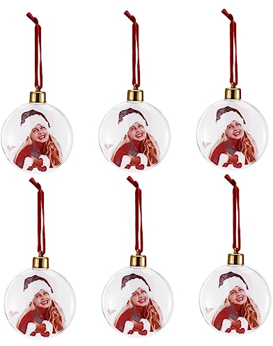 Zerodeko 6stücke Teiliges Weihnachtsbaum Ornament Mit Für Weihnachtsdekoration Transparente Foto-Rack Für Festliche Feiern Und Tägliche Verschönerung