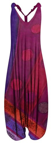 Vasreyy Arbeitsoverall Damen Jumpsuit Damen kurz Jumpsuit Damen Sommer locker Overall Damen Kuschelig Jumpsuit Romper Playsuit Damen Jumpsuit Damen Elegant Festlich Jumpsuit Damen Sexy (M, Hot Pink)