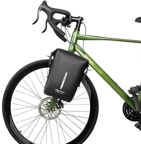 SOUUXIU Fahrrad-Vordergabel-Tasche, 6L wasserdichte Fahrrad-Trockentasche, Umhängetasche, Fahrrad-Gepäcktasche