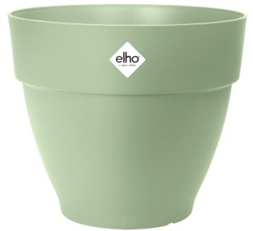 Elho Vibia Campana Round 35 - Vaso per Esterno - Ø 34.5 x H 29.7 cm - Pistache Green