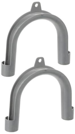 Amosfun 2pcs Washing Machine Drain Pipe Hanger U-shaped Clip for Space Saving Organization and Neat Water Outlet Management