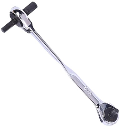 Llave combinada reversible de doble cara, llave de carraca 4 en 1 con cabeza flexible - Llave de carraca 4 en 1 de alta dureza | Llave de vaso fuerte y estable, resistente al desgaste y eficaz