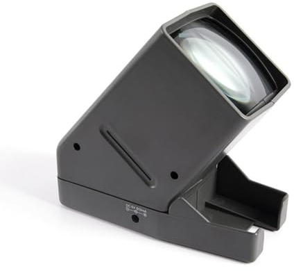 35 mm Dia- und Filmbetrachter, 3-fache Vergrößerung und LED-beleuchtete Anzeige für 35 mm Dias, Film-Negative, USB-Stromversorgung
