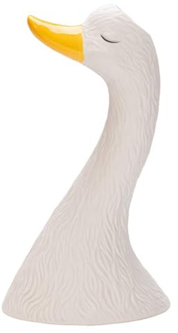 Vase à Fleurs en céramique, Vase décoratif, Swan Figurine White Planter Pot Mignon, Sculpture de Table en céramique, Ornements de Chambre à Coucher pour Arrangement Floral