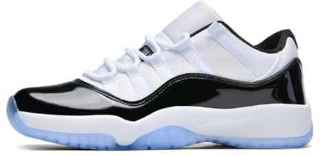 Xuanke Basketballschuhe Herren Damen Sneaker Mode Walkingschuhe Studenten Anti-Rutsch Leichter Jungen Mädchen Sportsshoe Anti-Rutsch Leichter rutschfest Unisex Gr.36-45 (Weiß Schwarz,43)